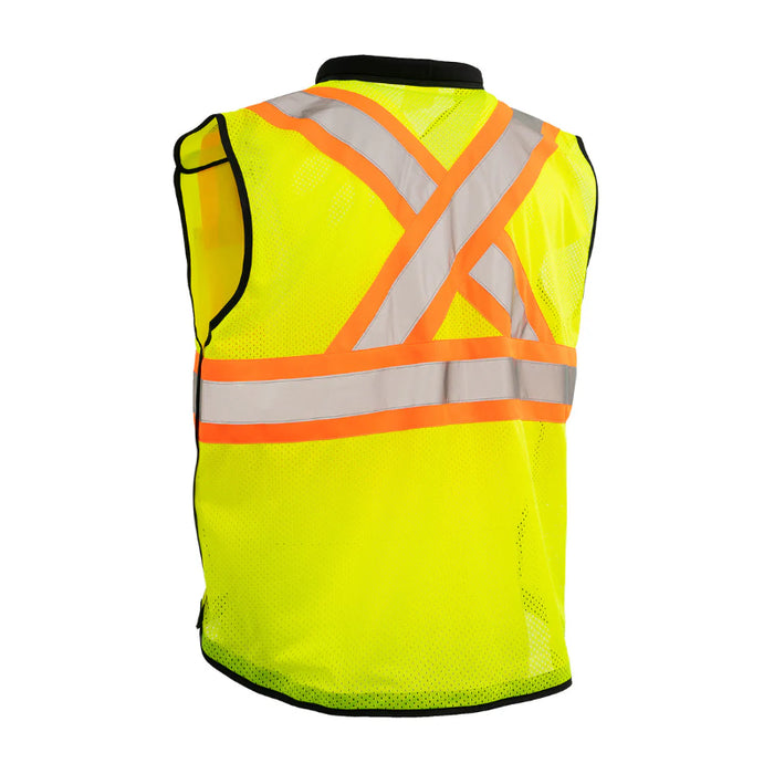 Forcefield® Zip-Up Hi Vis 5 Point Tear-Away Traffic Safety Vest - TV188