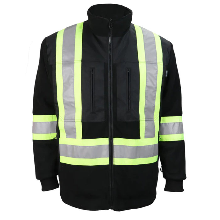 Gatts Workwear® Hi-Vis 4-In-1 Water Resistant Jacket with Reversible/Removable Liner - 830X4