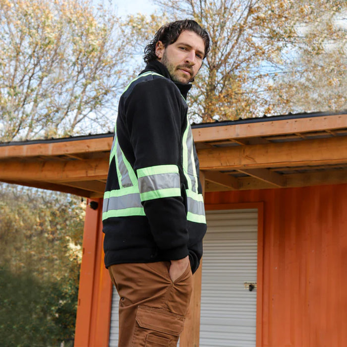 Gatts Workwear® Hi-Vis 4-In-1 Water Resistant Jacket with Reversible/Removable Liner - 830X4