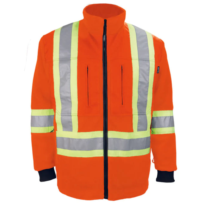 Gatts Workwear® Hi-Vis 4-In-1 Water Resistant Jacket with Reversible/Removable Liner - 830X4
