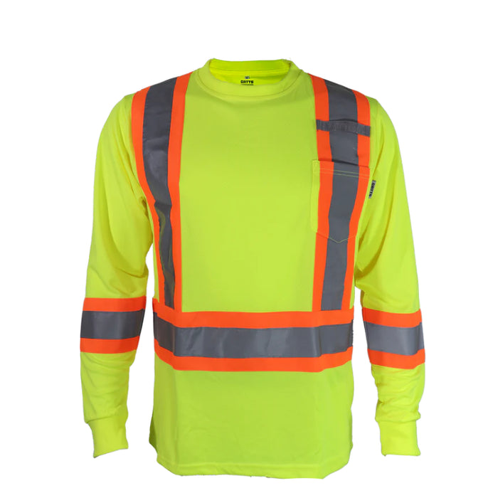 Gatts Workwear® Hi-Visibility Long Sleeve Shirt - STX4LS