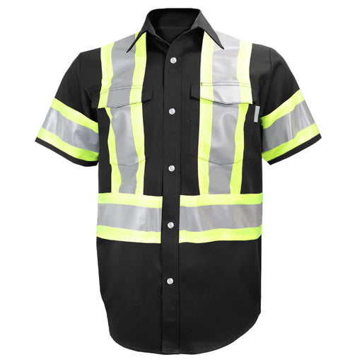 Gatts Workwear® Hi-Visibility Short Sleeve Work Safety Shirt w/Snaps - 650SX4