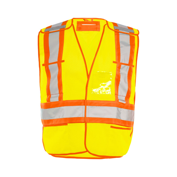 Ground Force® High Visibility Universal 5 Point Tear Away Mesh Traffic Safety Vest  - TV1