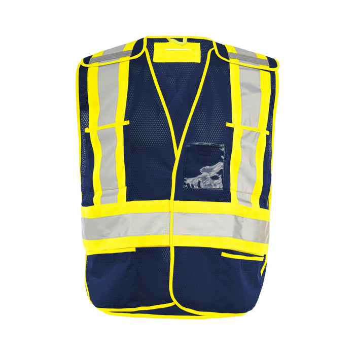 Ground Force® High Visibility Universal 5 Point Tear Away Mesh Traffic Safety Vest  - TV1