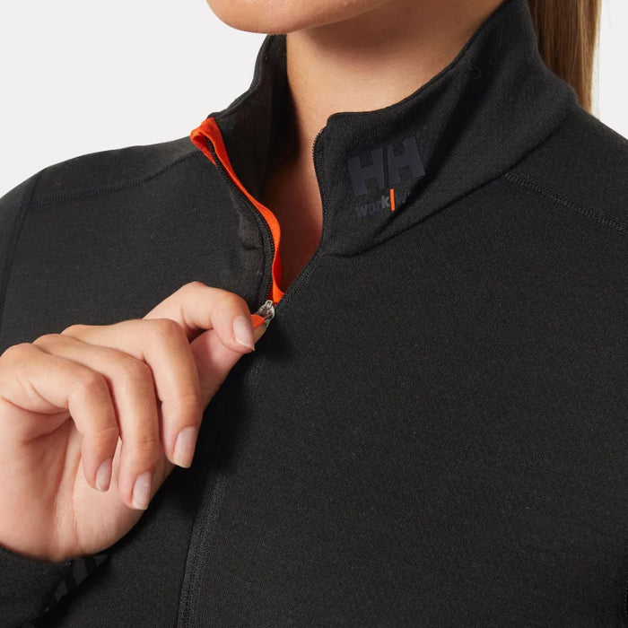 Helly Hansen® Women's LIFA Base Layer Merino Half Zip - Black - 75210