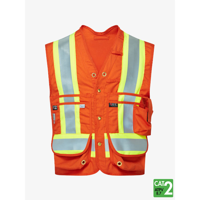 IFR Workwear® Flame Resistant Surveyor Safety Vest - CAT 2 - APTV 8.7 - 1130