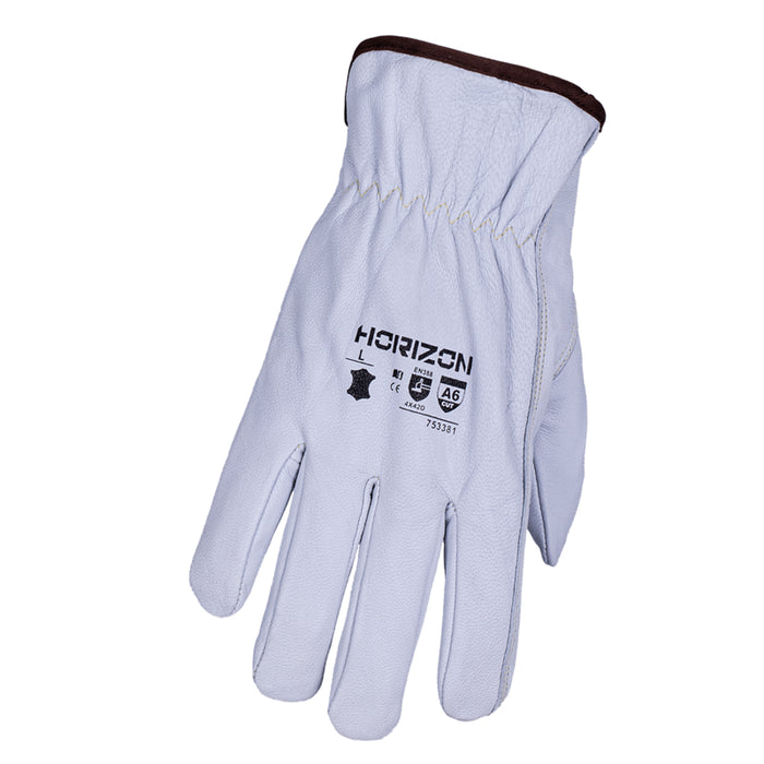 Horizon® Goatskin A6 Cut Resistant Safety Gloves - White - 83381