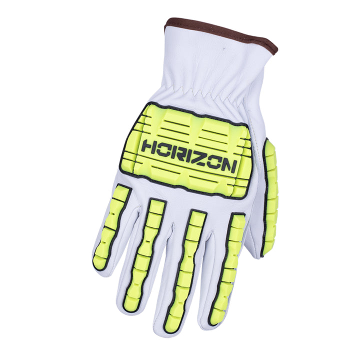 Horizon® Goatskin Safety Gloves with Impact Protection - White - 83382