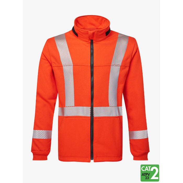 IFR Workwear® Striped Fleece - Hi-Vis - Full Sleeve Jacket-  Style 329 - Orange