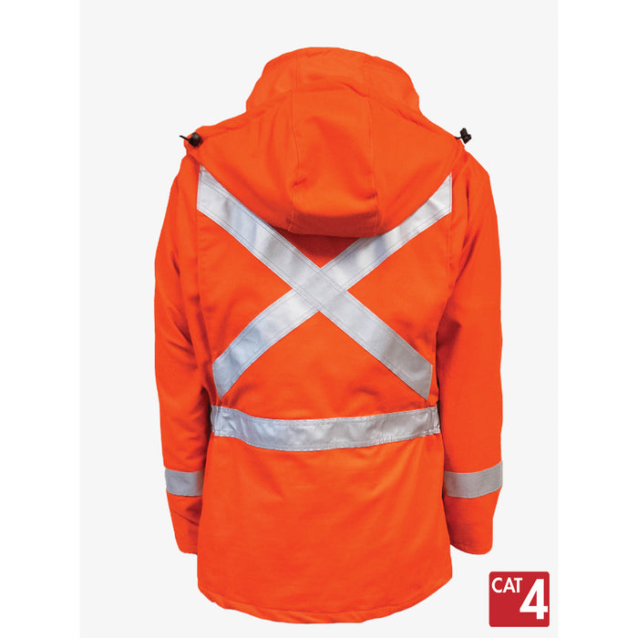 IFR Workwear® 3 In 1 Hi Vis Parka -Hi-Vis Jacket - X Back Style 513 - Orange