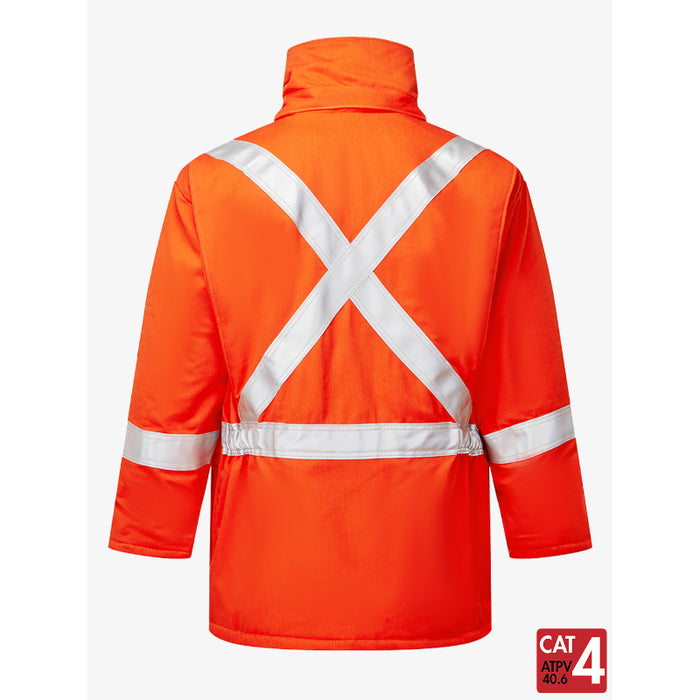 IFR Workwear® Ultrasoft® Insulated Hi Vis Parka Jacket - Style 515 - Orange