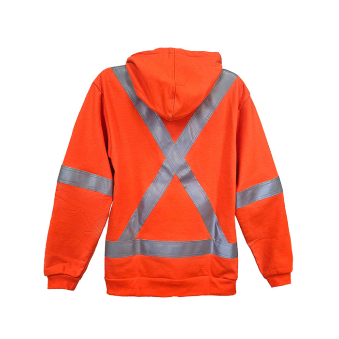IFR Workwear® Striped FR Hi Vis Fleece Safety Hoodie - Orange - 826