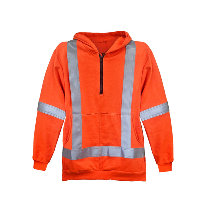 IFR Workwear® Striped FR Hi Vis Fleece Safety Hoodie - Orange - 826