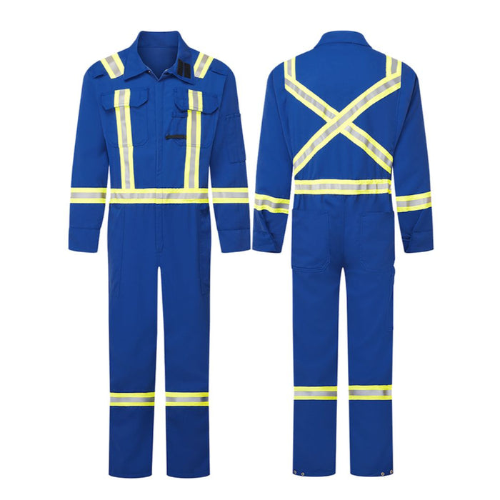 IFR Workwear® Flame Resistant Westex® DH Antistat 6.5 oz Deluxe Safety Coveralls - Royal Blue - 109