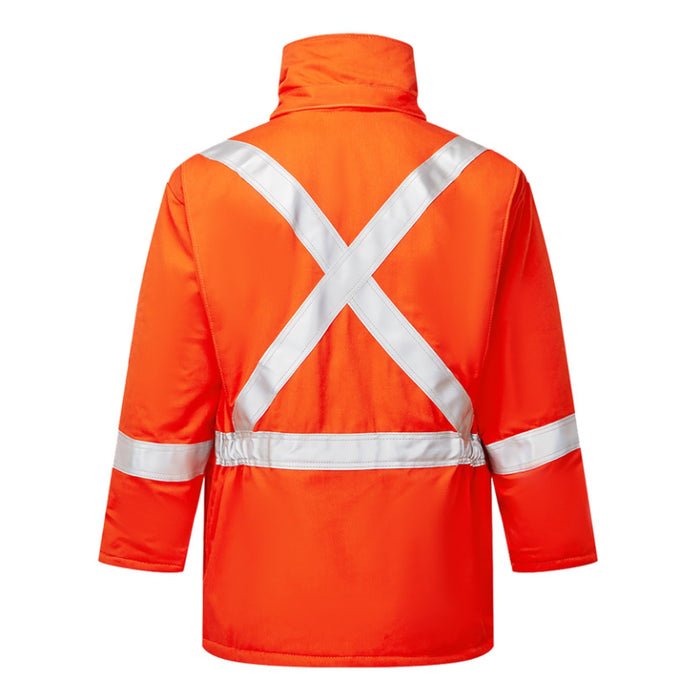 IFR Workwear® Ultrasoft® Insulated Hi Vis Parka Jacket - Style 515 - Orange
