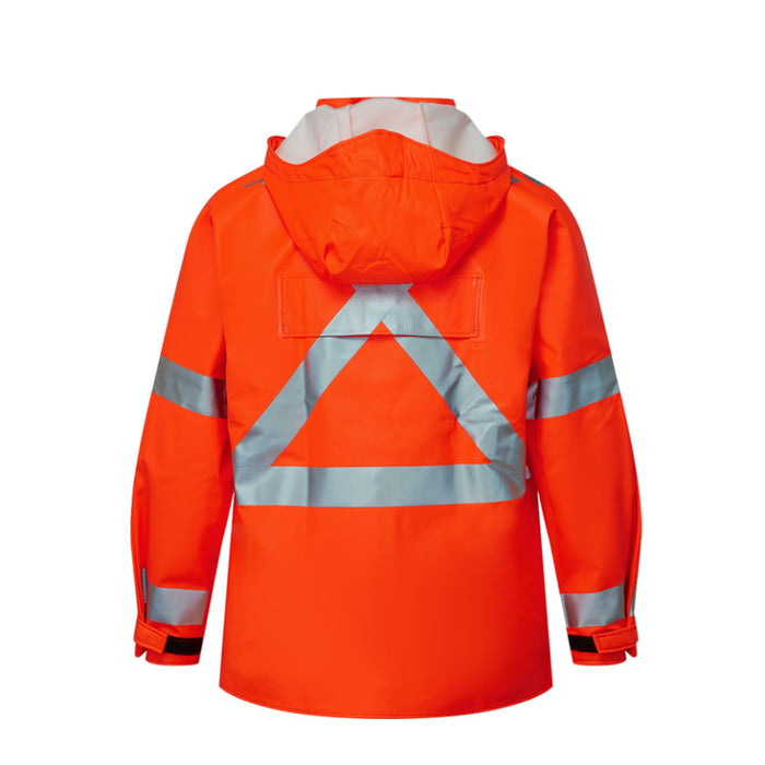 IFR Workwear® Flex Arc Polyurethane Cotton Rain Jacket - Reflective Trim - Style 7215SJ - Orange