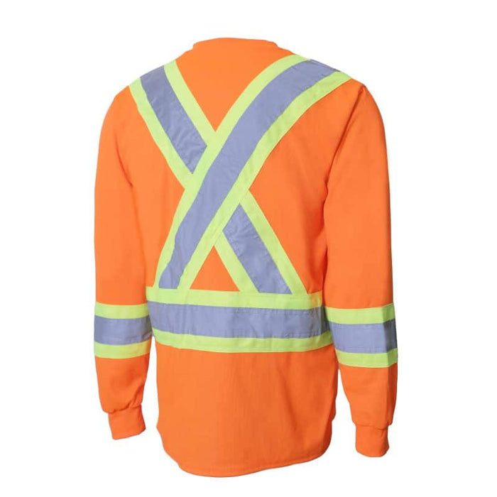 Jackfield® Women's Hi Vis Long Sleeve T-shirt with Reflective Stripes - 11-665R