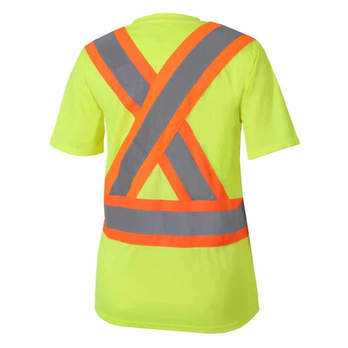 Jackfield® Women's Hi Vis Short Sleeve T-shirt with Reflective Stripes - 11-662R