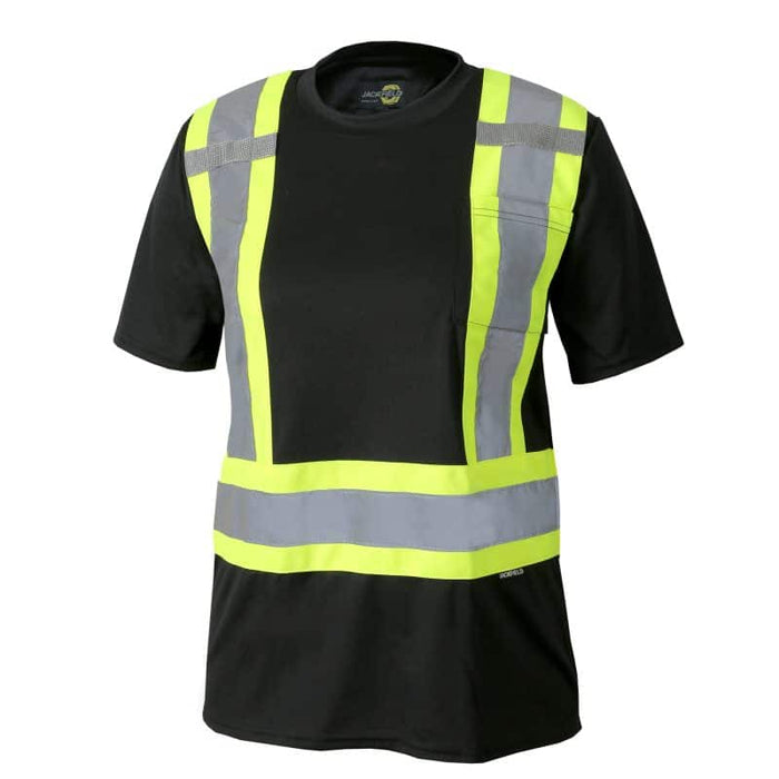 Jackfield® Women's Hi Vis Short Sleeve T-shirt with Reflective Stripes - 11-662R
