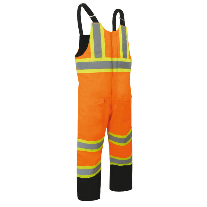 Jackfield® Hi Vis Waterproof Bib Pants with Reflective Stripes - Orange - 70-546RP