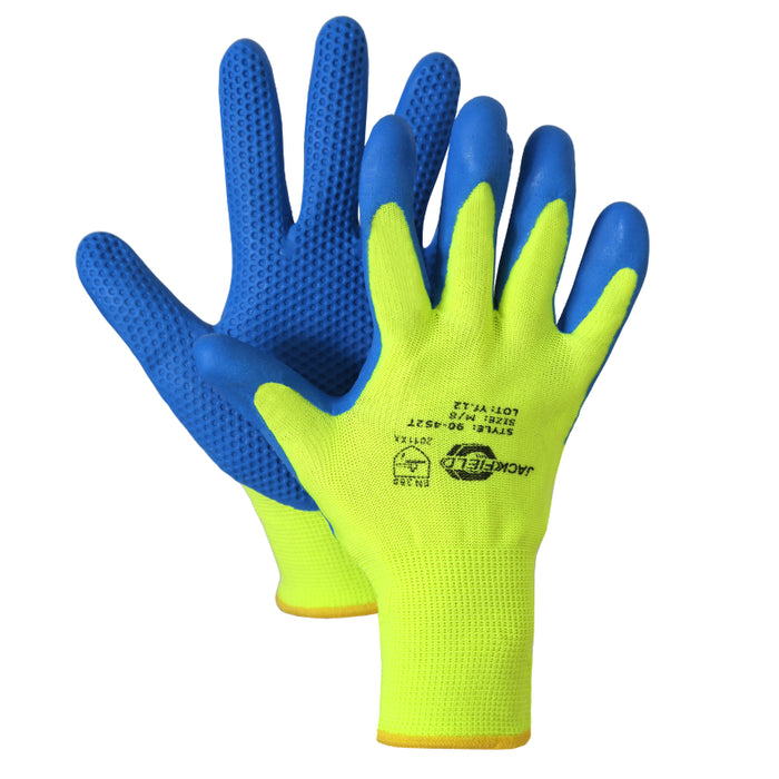 Jackfield® Latex Foam Safety Gloves - Yellow - 90-452T