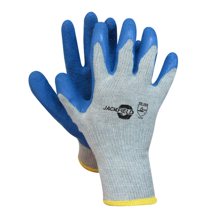 Jackfield® Latex Polyester Grip Gloves - 10 Gauge - 90-440T