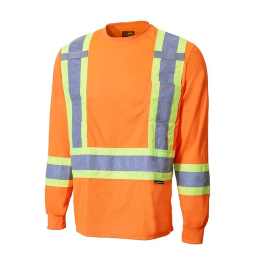 Jackfield® Women's Hi Vis Long Sleeve T-shirt with Reflective Stripes - 11-665R