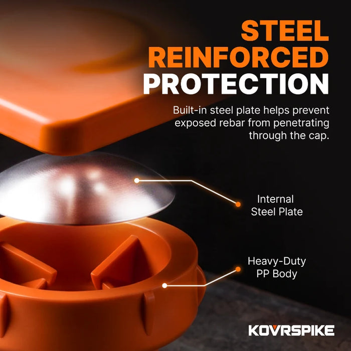 KOVRSPIKE Protective Safety Cap For Exposed Rebar - #3 to #11