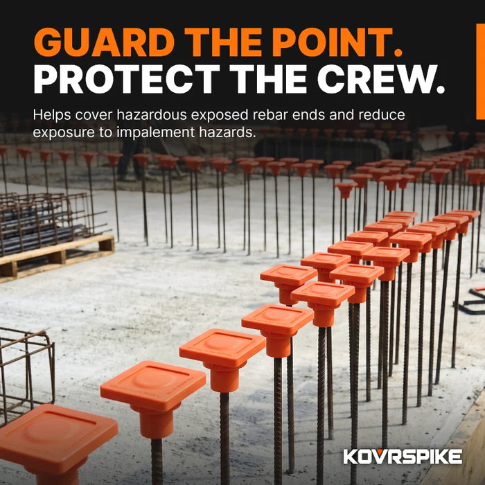 KOVRSPIKE Protective Safety Cap For Exposed Rebar - #3 to #8