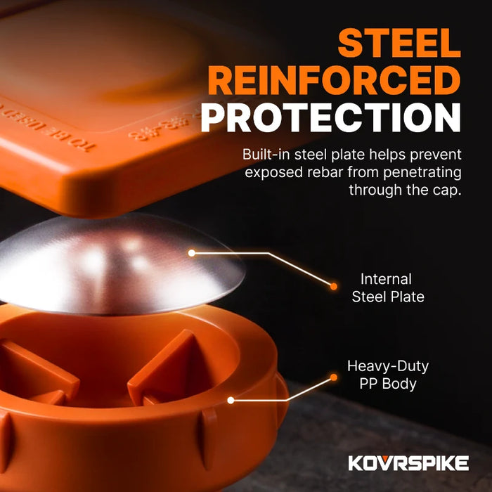 KOVRSPIKE Protective Safety Cap For Exposed Rebar - #3 to #8