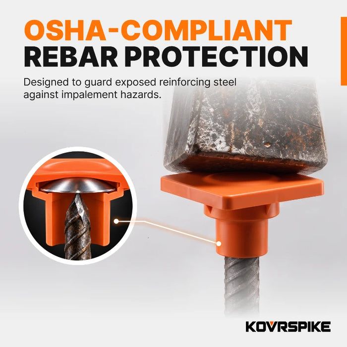 KOVRSPIKE Protective Safety Cap For Exposed Rebar - #3 to #11