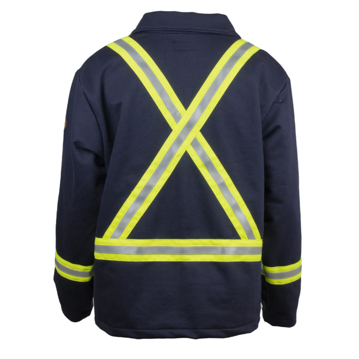 Keltek® FR / Hi Vis Zip Up Fleece Safety Hoodie with Detachable Hood - 492S