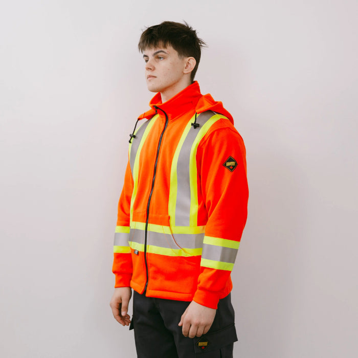 Keltek® FR Fleece Hi Vis Zip Up Safety Hoodie - 435S
