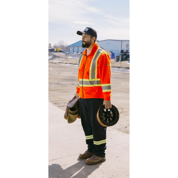 Keltek® FR Fleece Hi Vis Zip Up Safety Hoodie - 435S