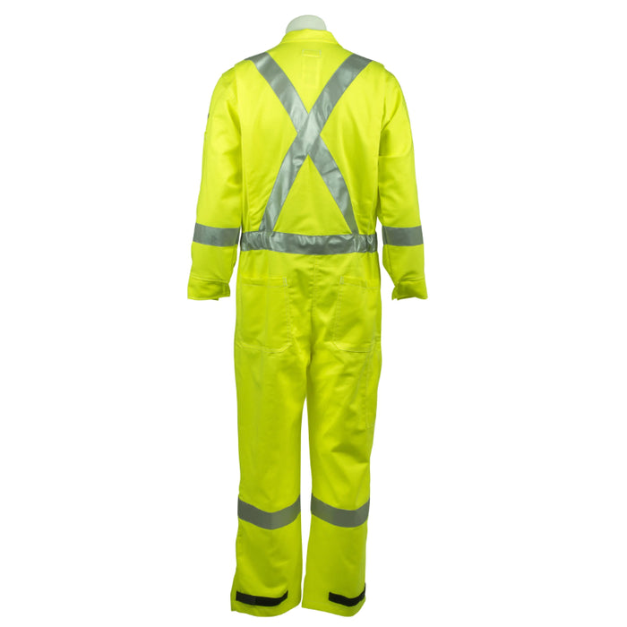 Keltek® Hi Vis/FR Safety Coverall - Lime Yellow - 457S