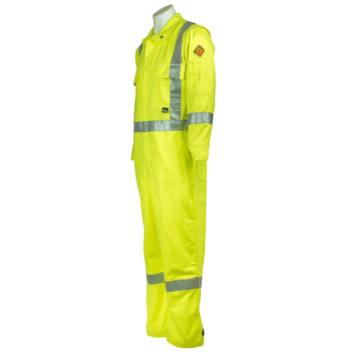 Keltek® Hi Vis/FR Safety Coverall - Lime Yellow - 457S