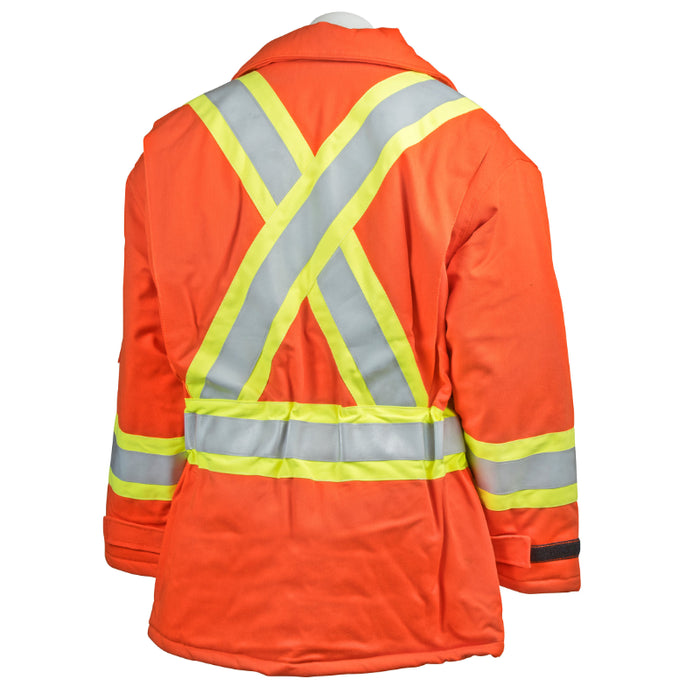 Keltek® Women’s Hi Vis/FR Insulated Safety Parka - Orange - 507S