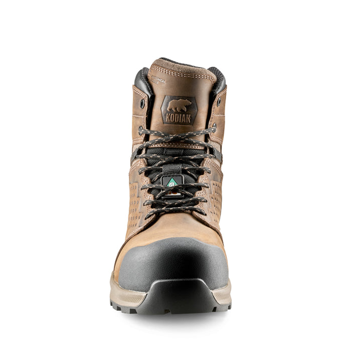 Kodiak® Men's Berg 6" Waterproof Composite Toe Safety Work Boot - Dark Brown - 1001DB