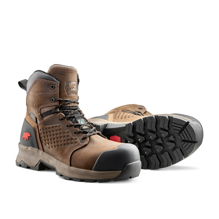 Kodiak® Men's Berg 6" Waterproof Composite Toe Safety Work Boot - Dark Brown - 1001DB