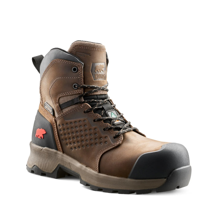Kodiak® Men's Berg 6" Waterproof Composite Toe Safety Work Boot - Dark Brown - 1001DB