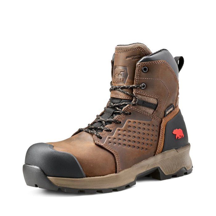 Kodiak® Men's Berg 6" Waterproof Composite Toe Safety Work Boot - Dark Brown - 1001DB