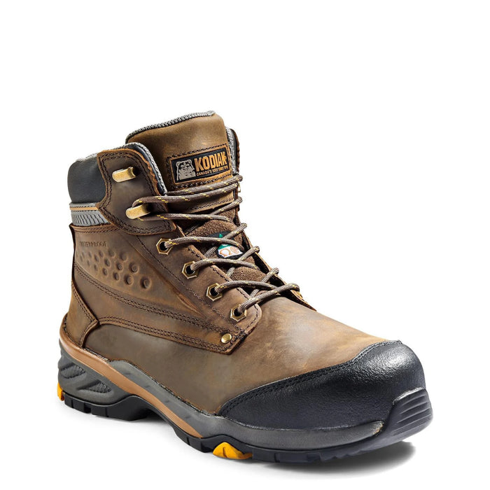 Kodiak® Men's Crusade 6" Waterproof Composite Toe Hiker Safety Work Shoe - Brown - 3052BN
