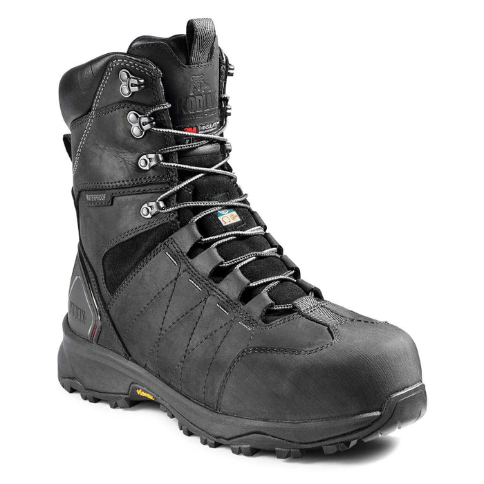 Kodiak® Men's Ice Conqueror 8" Waterproof Composite Toe Winter Safety Work Boot - Black - 4TGDBK