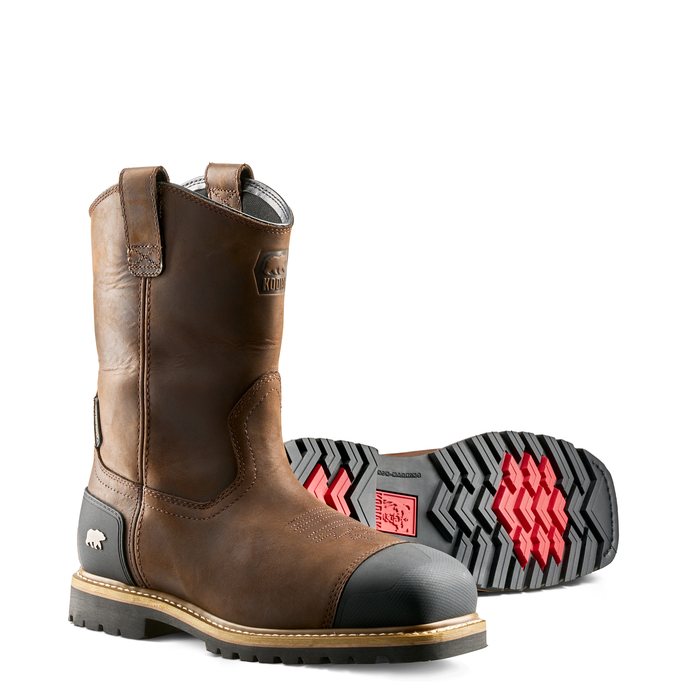 Kodiak® Men's Lundbreck Shield Waterproof Composite Toe Wellington Work Boot - Dark Brown - 1303DB