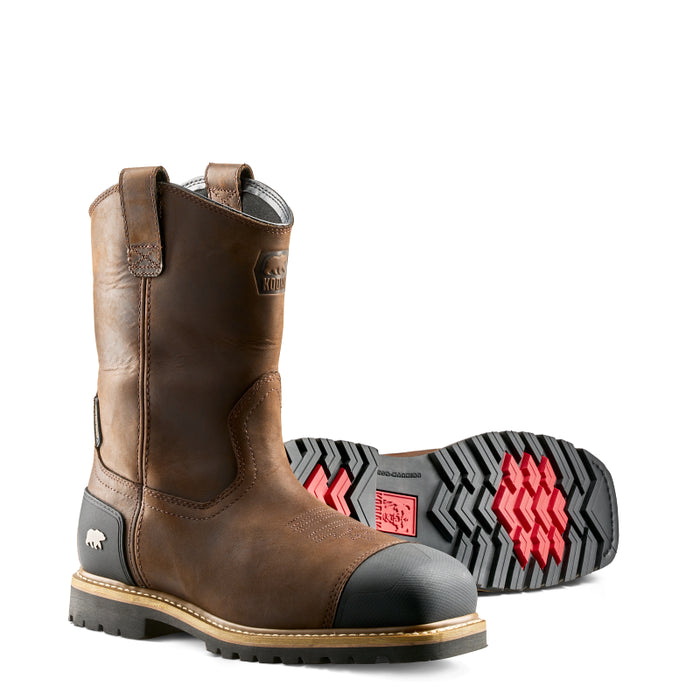 Kodiak® Men's Lundbreck Shield Waterproof Composite Toe Wellington Work Boot - Dark Brown - 1303DB