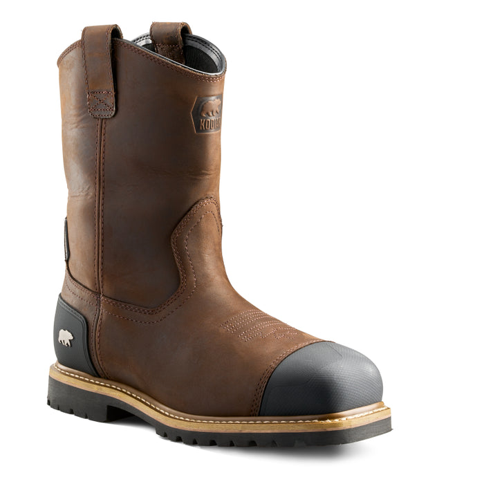 Kodiak® Men's Lundbreck Shield Waterproof Composite Toe Wellington Work Boot - Dark Brown - 1303DB