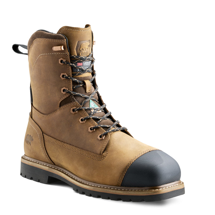Kodiak® Men's Lundbreck 8" Waterproof Composite Toe Wellington Work Boot - Brown - 1167BN