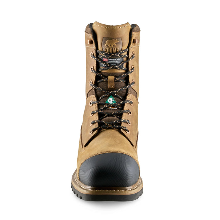 Kodiak® Men's Lundbreck 8" Waterproof Composite Toe Wellington Work Boot - Brown - 1167BN