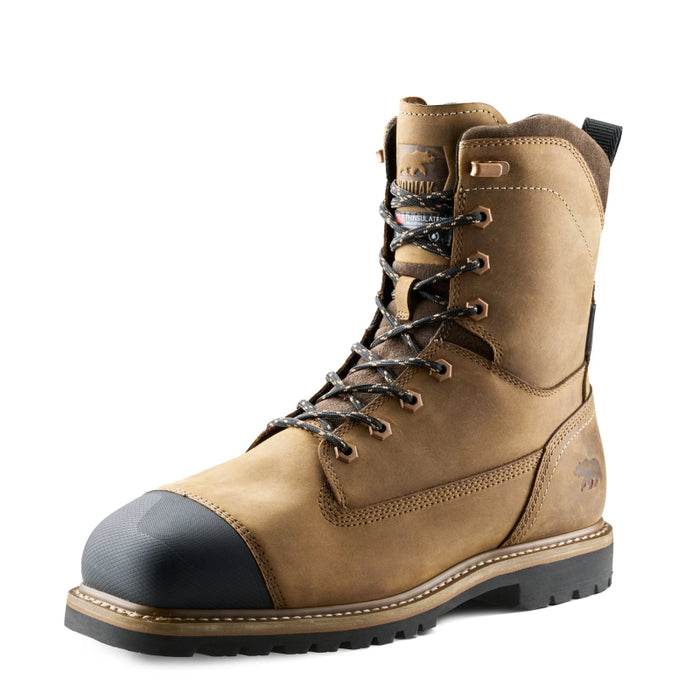 Kodiak® Men's Lundbreck 8" Waterproof Composite Toe Wellington Work Boot - Brown - 1167BN