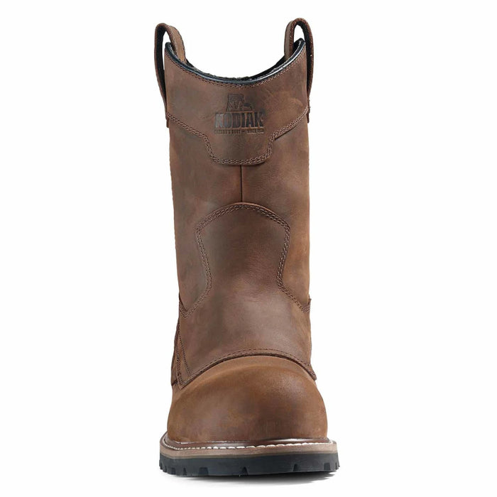 Kodiak® Men's McKinney Wellington Waterproof Composite Toe Pull-On Safety Work Boot - Dark Brown - 4TERDB